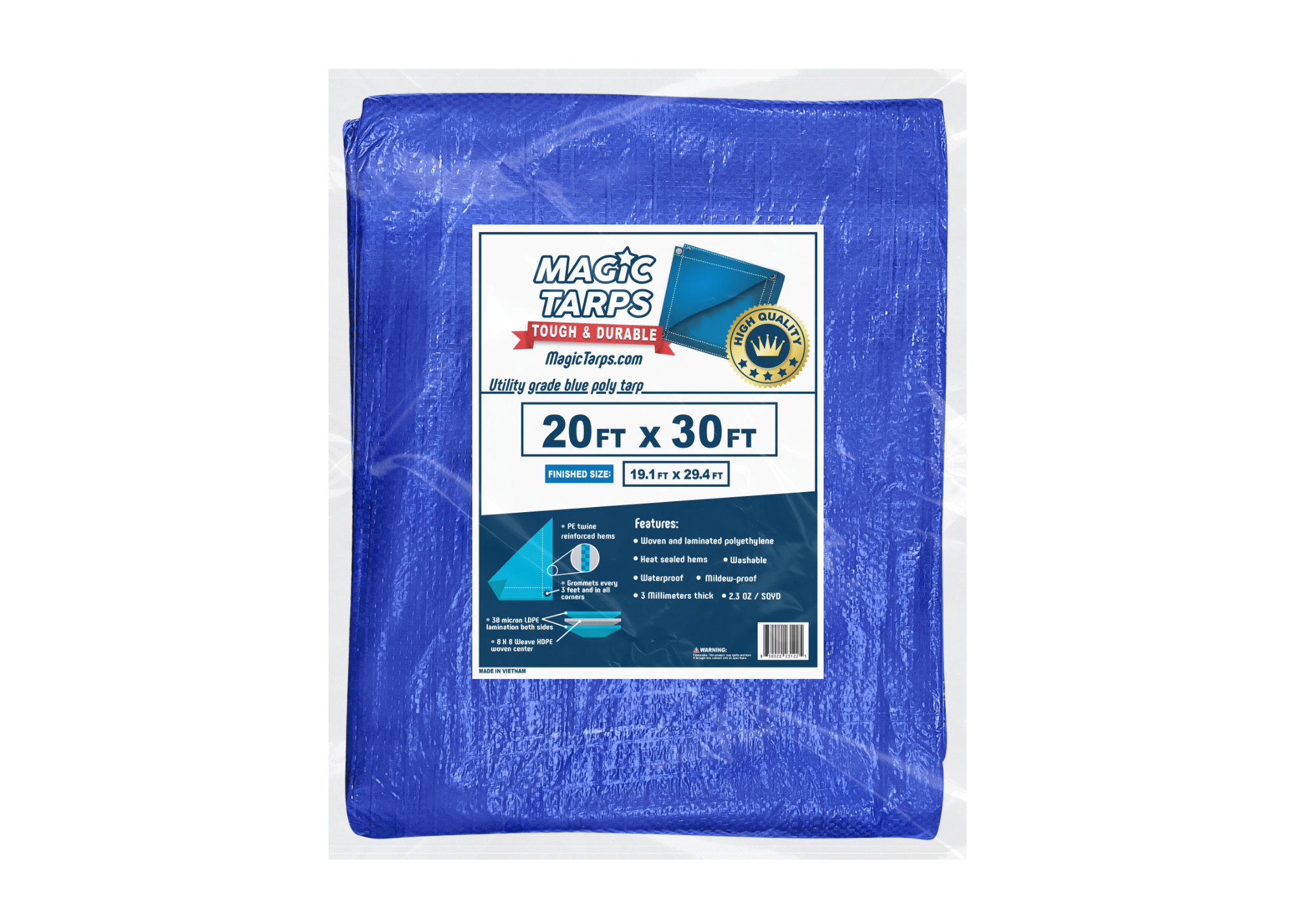 hallenbad tarp Blue Poly Tarp 20x30