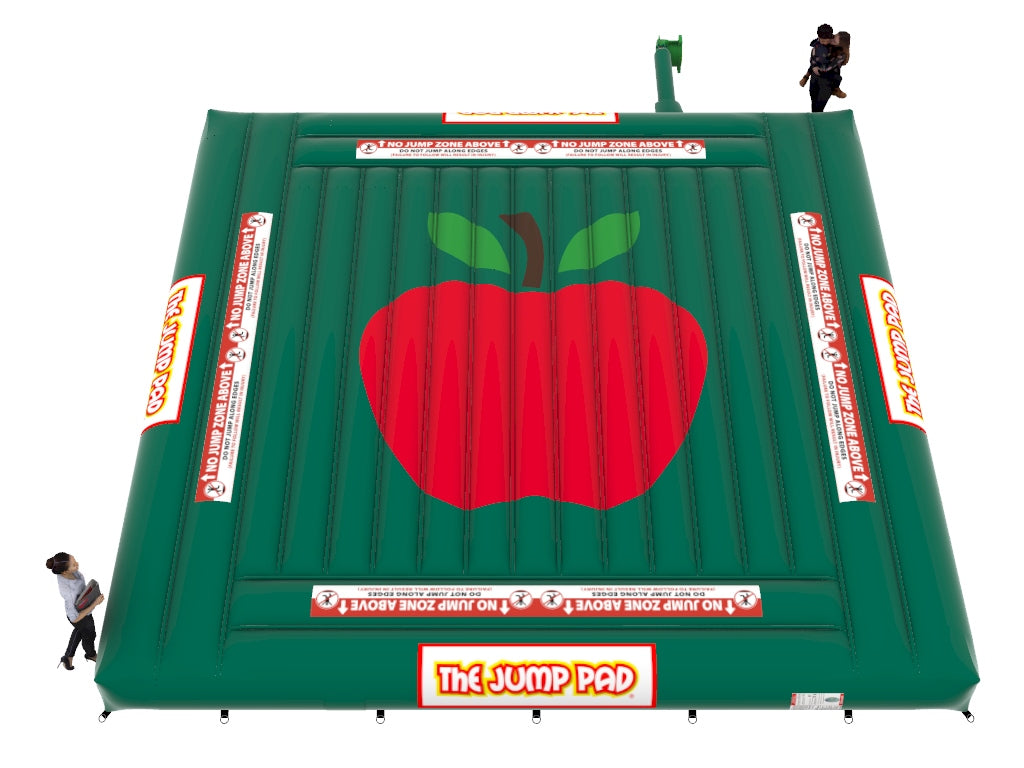 Aerial View of 30x30 Apple Jump Pad Inflatable