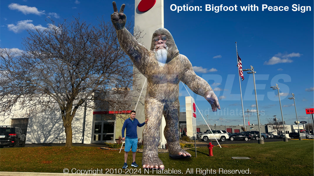 Inflatable 17' Bigfoot Character - The Jump Pad