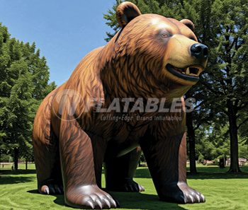 Inflatable Grizzly Bear Mascot - The Jump Pad