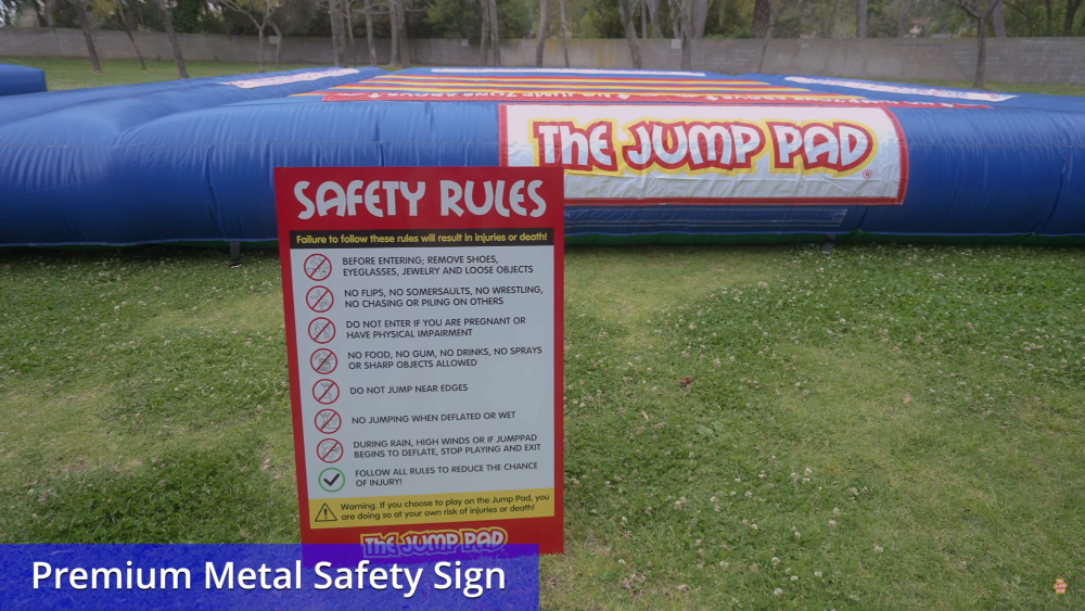 Safety Rules Metal Sign – Keep Your Venue Safe & Fun | The Jump Pad
