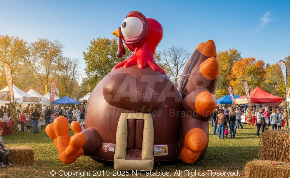Turkey Jump Rope Turkey Bouncer™ (20')| Farm Inflatables | The Jump Pad